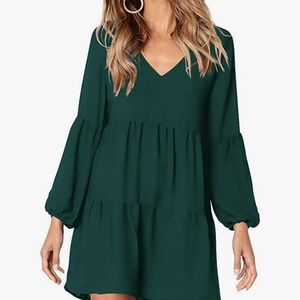 V Neck Shift Dress